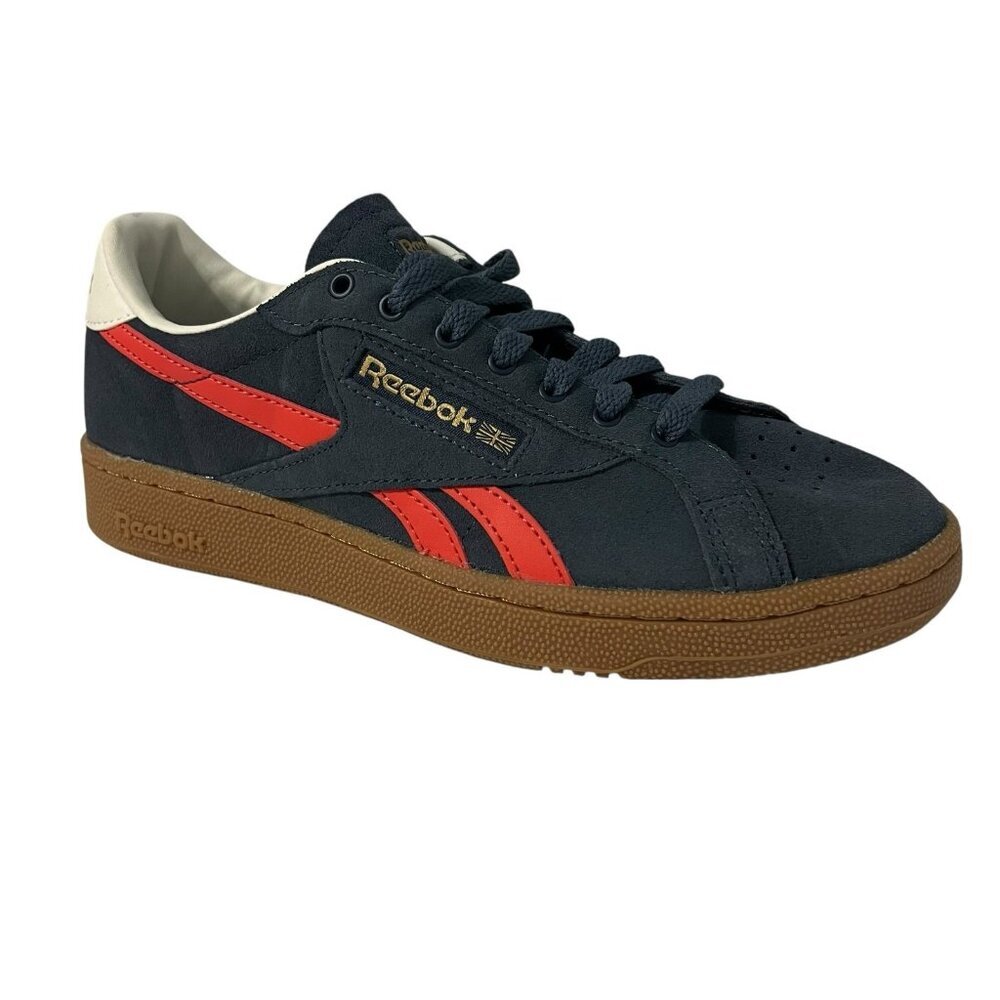 Reebok Club C Grounds Sneakers Men's Size 7 Blue Red Suede Shoes
